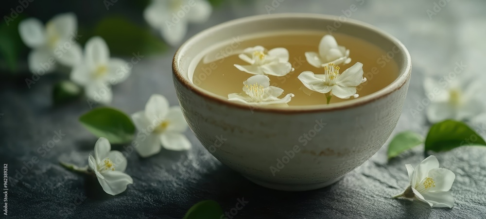 A cup of jasmine tea A cup of jasmine tea