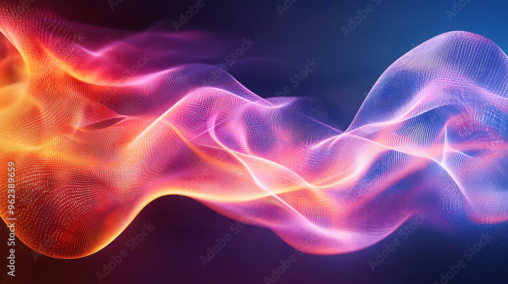 Fototapeta premium Colorful Light Waves Abstract Background
