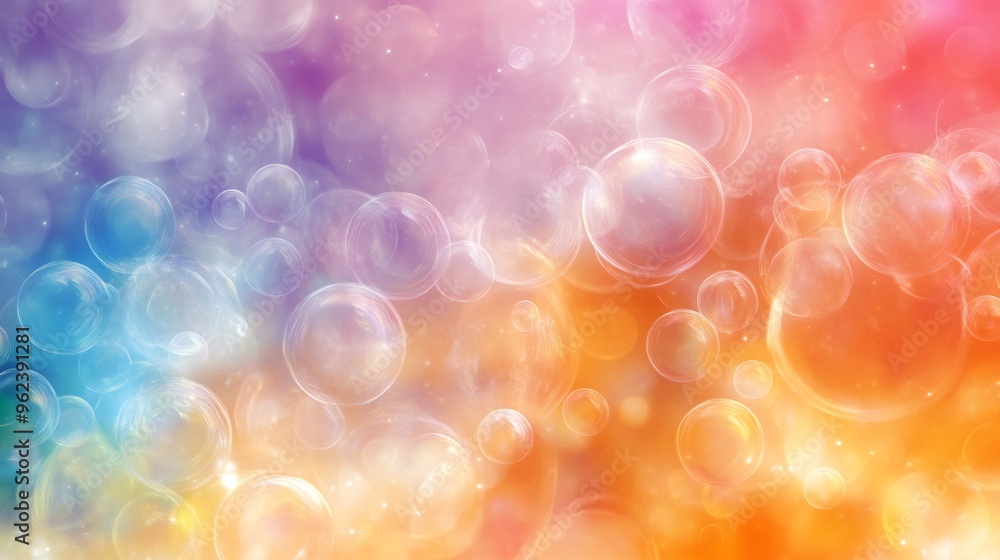Abstract background with soft pastel color and glowing light orbs. Abstract background with soft pastel color and glowing light orbs.