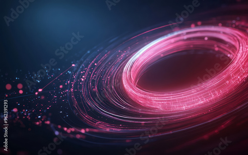 The background of future technology made up of particle elements and rays