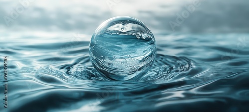 A floating sphere of water