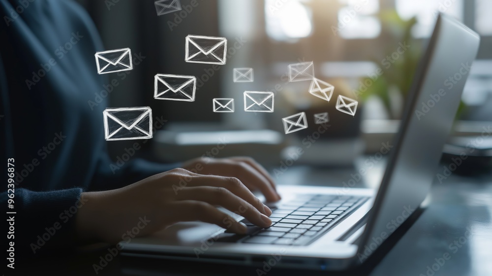 Contact Us Office Inbox Email Concept, Many letters Contact Us Office Inbox Email Concept, Many letters
