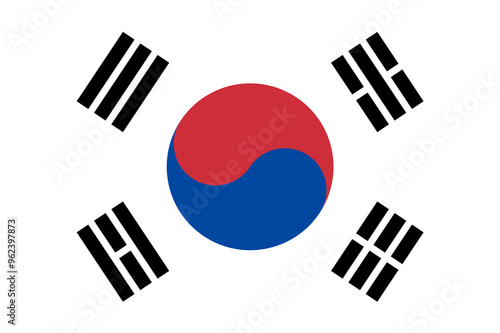 National Flag South Korea - vector, Republic of Korea (ROK), Taegukgi