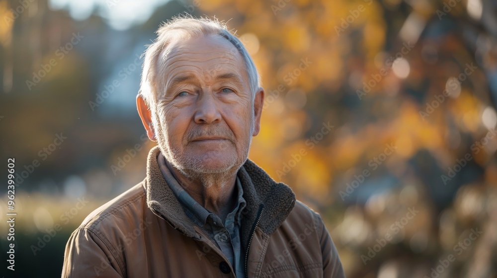 Portrait of a senior man standing outdoors Portrait of a senior man standing outdoors