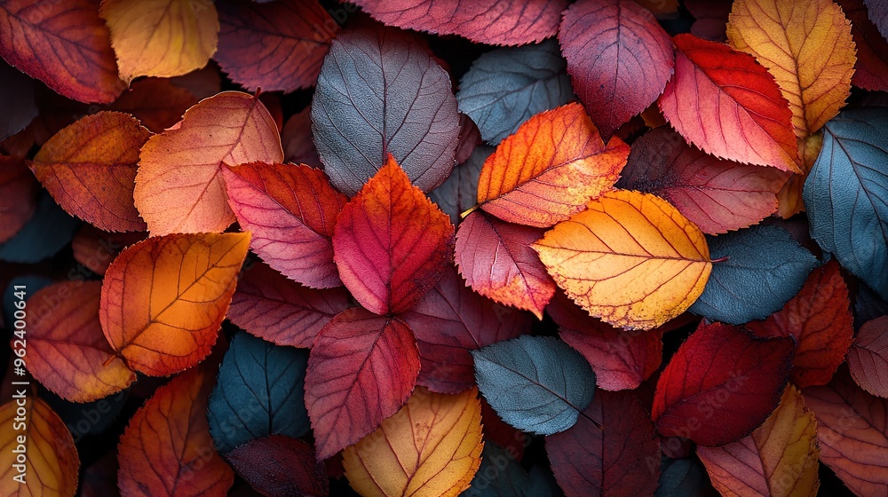 Red and Orange Autumn Leaves Background Red and Orange Autumn Leaves Background