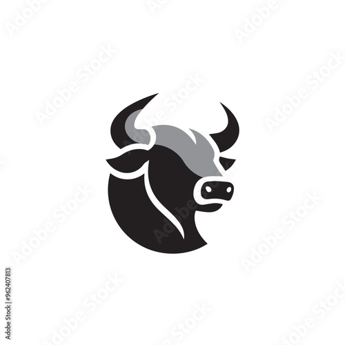 Bull logo design inspiration, bull head Logo design template