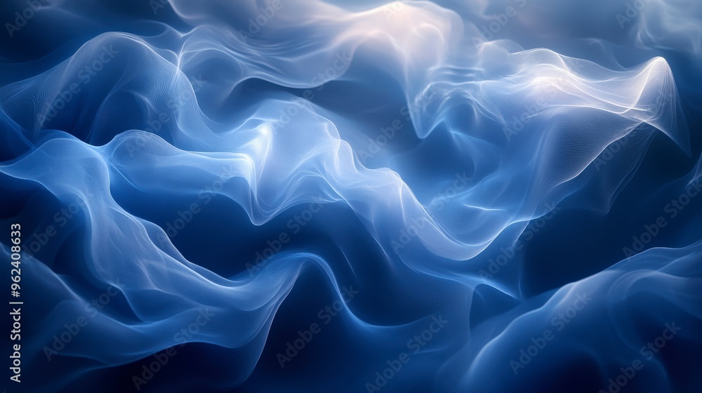 Smoky Blue Abstract Background with Fluid Shapes Smoky Blue Abstract Background with Fluid Shapes