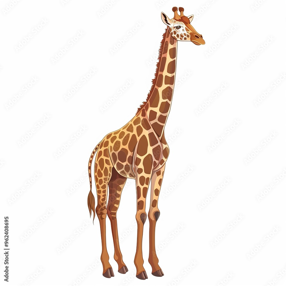 Giraffe Aether animal cartoon isolated whitebackground 16:9 Giraffe Aether animal cartoon isolated whitebackground 16:9