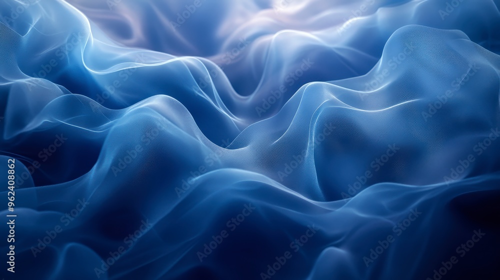 Smoky Blue Abstract Background with Fluid Shapes Smoky Blue Abstract Background with Fluid Shapes