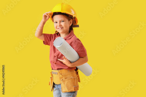 Cute little architect with ...