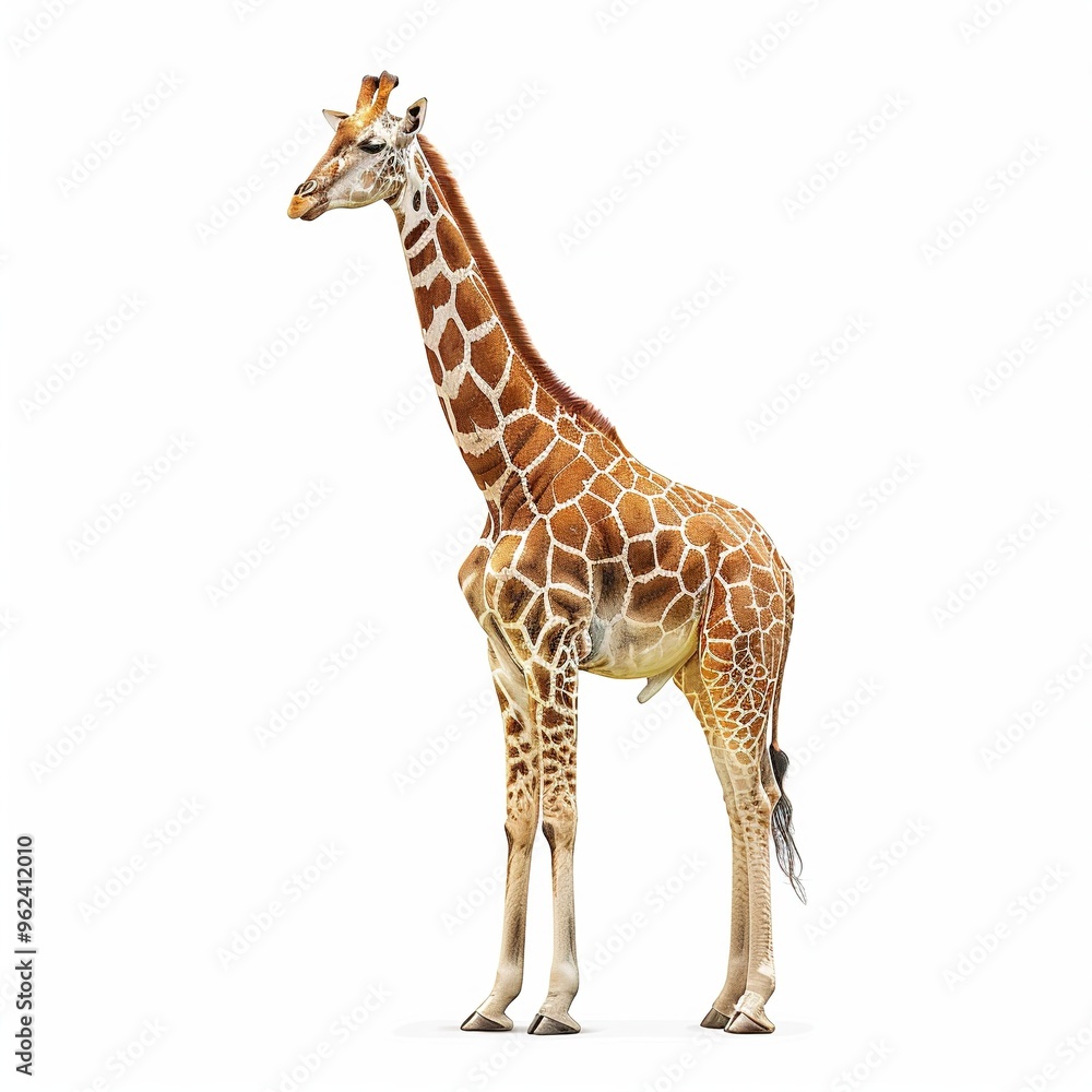 Fototapeta premium Giraffe Sound element animal cartoon isolated whitebackground 16:9