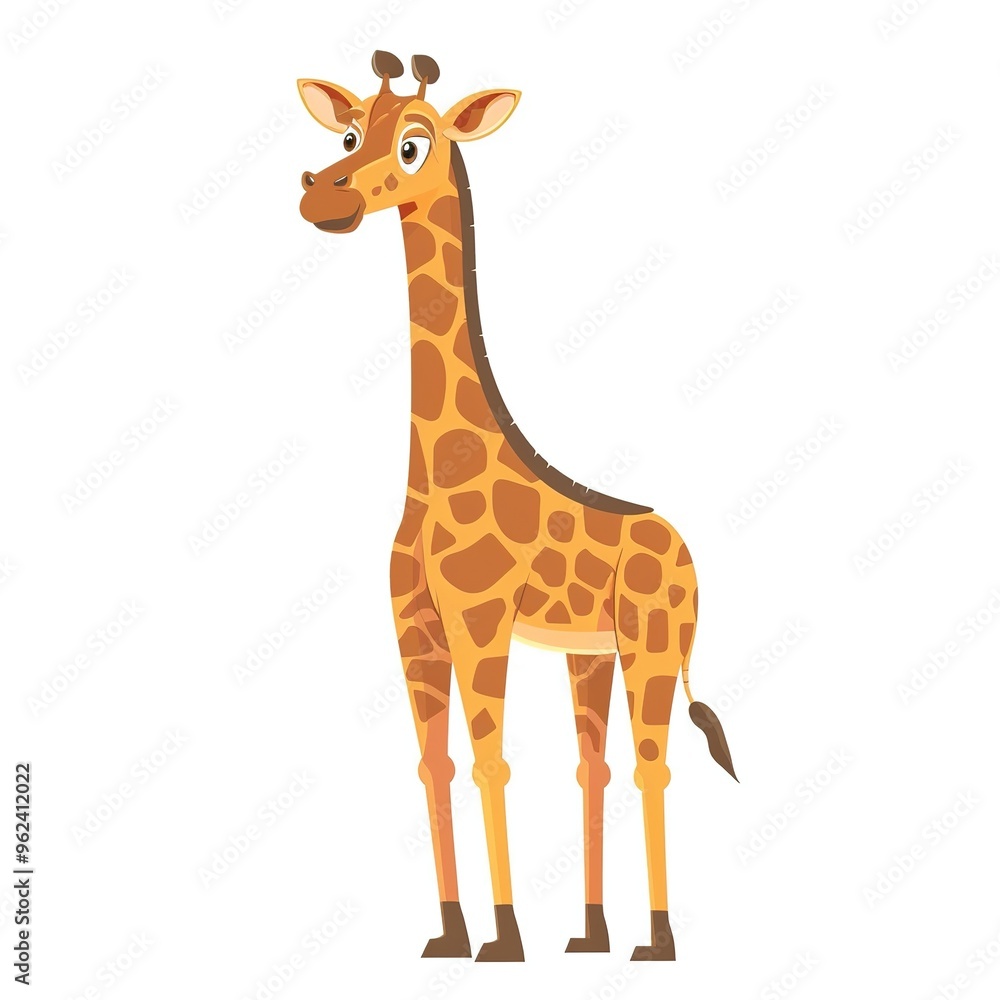 Giraffe Spirit animal cartoon isolated whitebackground 16:9 Giraffe Spirit animal cartoon isolated whitebackground 16:9