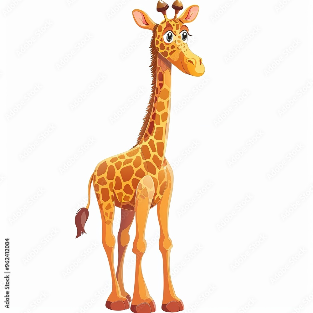 Giraffe Spirit animal cartoon isolated whitebackground 16:9 Giraffe Spirit animal cartoon isolated whitebackground 16:9