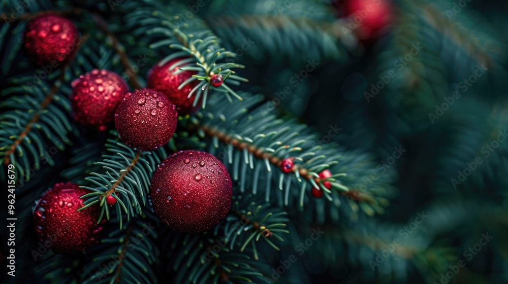 Christmas abstract background with Christmas tree and bokeh of snowflakes for Christmas greeting card and celebration. Christmas abstract background with Christmas tree and bokeh of snowflakes for Christmas greeting card and celebration.