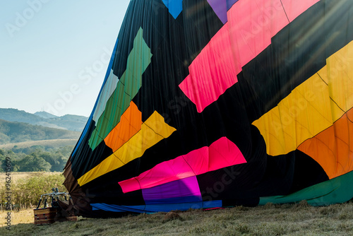 The magic and grandeur of ballooning with images that reveal the beauty of one of the most fascinating sports in the world. The serene flight of colorful balloons against the endless sky photo