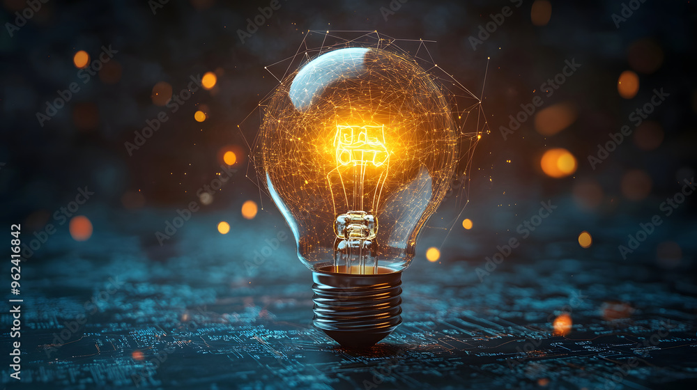 light bulb representing modern energy saving technology light bulb representing modern energy saving technology