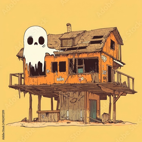 Haunted Beach House with Ghost photo