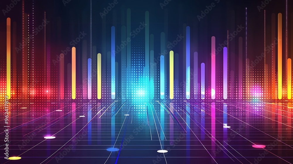 Neon Lights & Grids: A Futuristic Abstract Neon Lights & Grids: A Futuristic Abstract