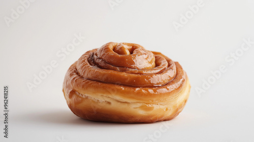 Wallpaper Mural a cinnamon bun with a swirl of icing on top against an isolated white background Torontodigital.ca