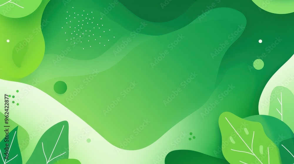 Fototapeta premium Vibrant textures of leaves in a modern flat design enhance creativity in any project. Perfect for fresh ideas