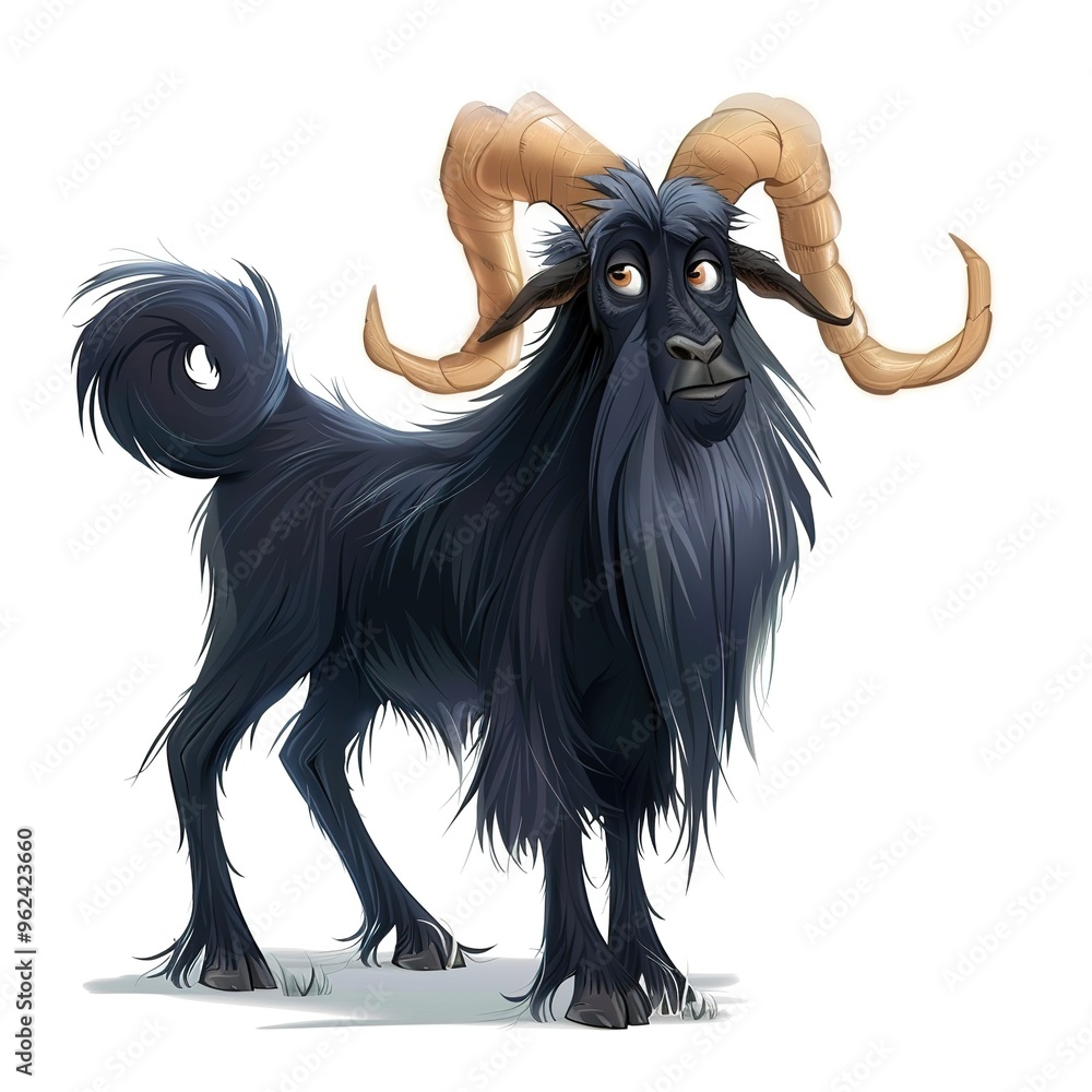 Goat ruin fantasy animal cartoon isolated whitebackground 16:9 Goat ruin fantasy animal cartoon isolated whitebackground 16:9