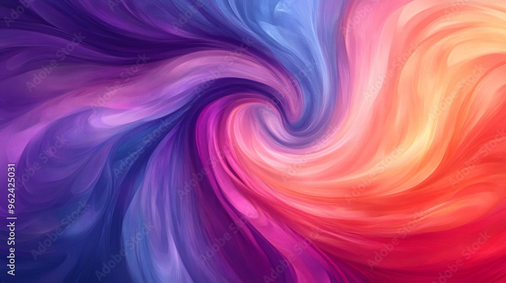Fototapeta premium Abstract swirling background of blue, purple, pink, and orange colors.