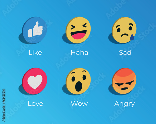 Social Media Emotion 3D Emoji Collection