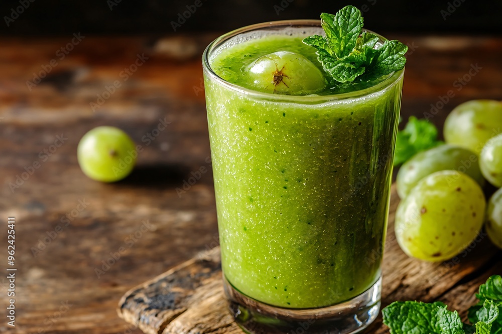 Green Smoothie with Gooseberries and Mint Green Smoothie with Gooseberries and Mint
