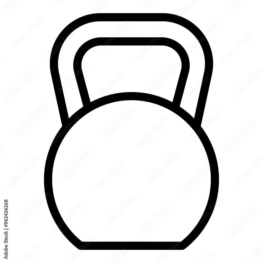 Kettlebell icon. Vector line icon Kettlebell icon. Vector line icon