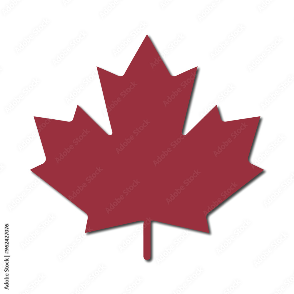 Vector icon of a red maple leaf. Vector icon of a red maple leaf.
