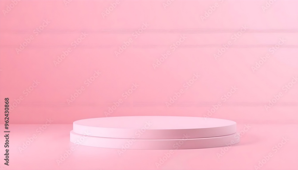 Pink and white podium pedestal with matte color background. Style-80 Pink and white podium pedestal with matte color background. Style-80