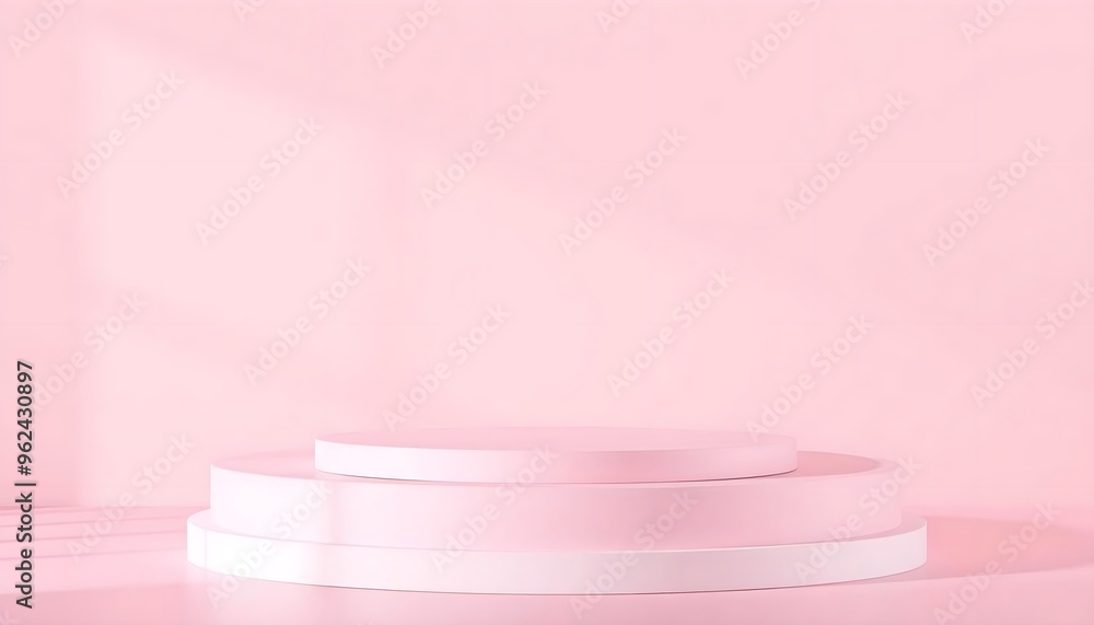 Pink and white podium pedestal with matte color background. Style-82 Pink and white podium pedestal with matte color background. Style-82