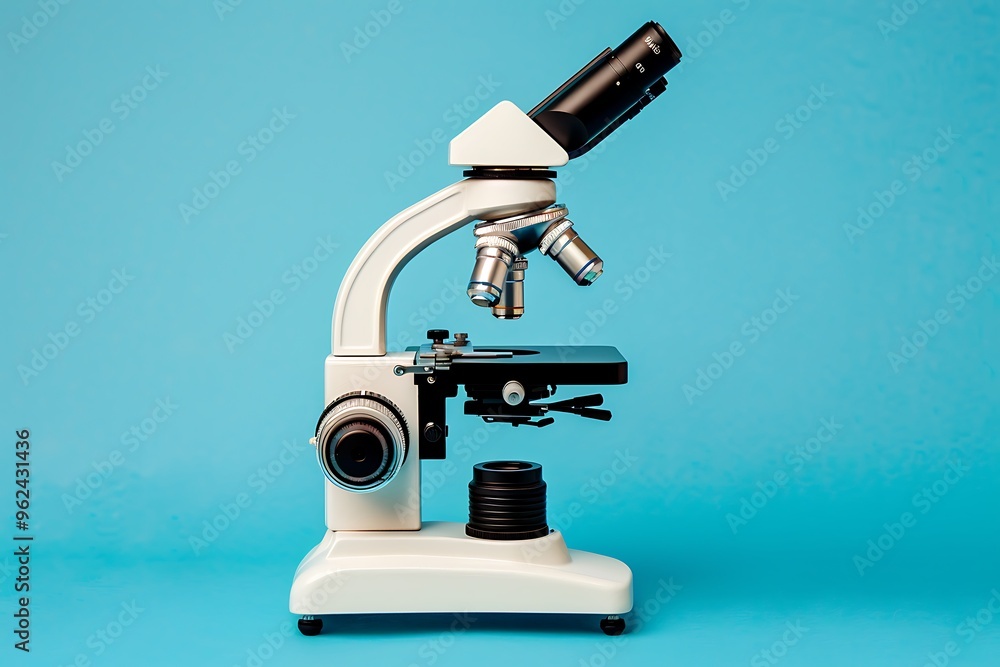 Microscope isolated on white background. Microscope isolated on white background.