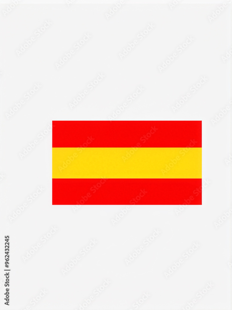 Spanish Flag Emblem with Red and Yellow Bars Spanish Flag Emblem with Red and Yellow Bars