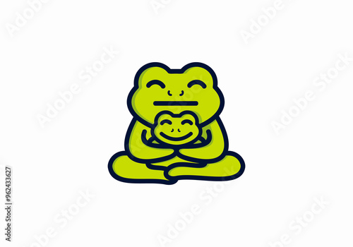 Frog Logo Design Vector Template