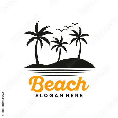 Wallpaper Mural beach logo design template illustration vector Torontodigital.ca