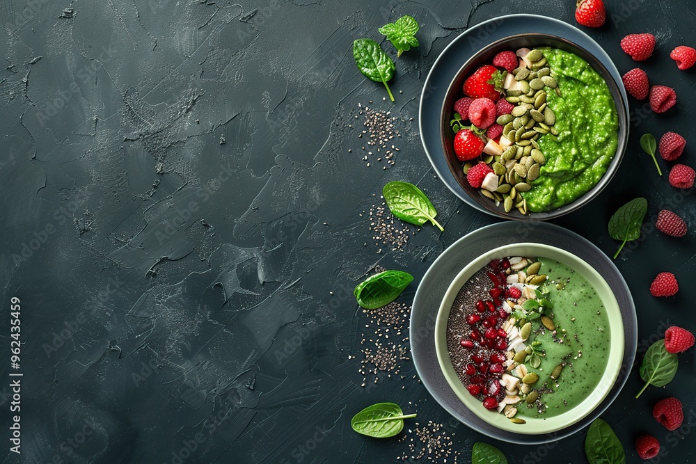 Green Smoothies with Toppings Green Smoothies with Toppings