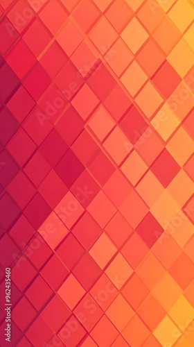 Gradient, Shapes, Waves, Orange and Red, Abstract Image, Texture, Pattern Background, Wallpaper, Cover and Screen for Smartphone, PC, Laptop, 9:16 and 16:9 Format