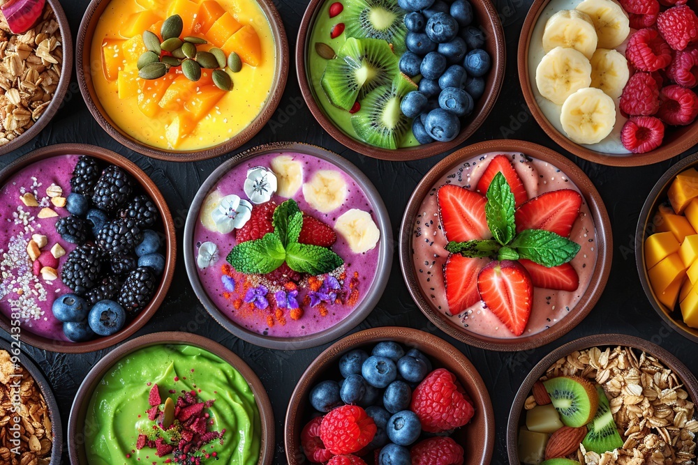 Colorful and Delicious Smoothie Bowls Colorful and Delicious Smoothie Bowls
