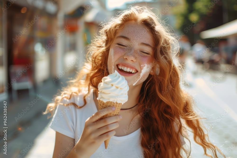 Serene smile she exudes warmth and fashionable charm. Kid beams with joy while enjoying ice cream. Contrast innocence and emerging confidence. Serene smile she exudes warmth and fashionable charm. Kid beams with joy while enjoying ice cream. Contrast innocence and emerging confidence.