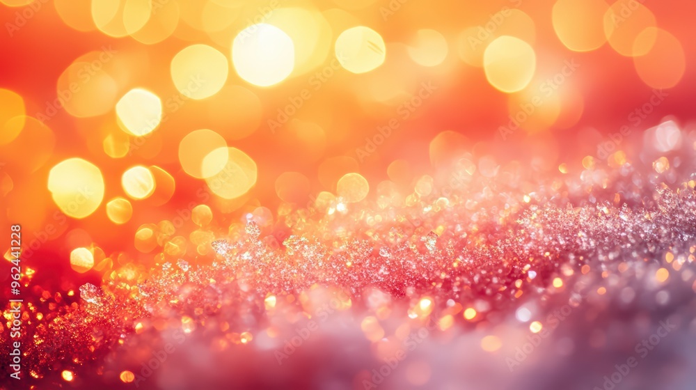 Glass-like structures in vivid blue and orange colors against a bokeh background, presenting a captivating abstract concept Glass-like structures in vivid blue and orange colors against a bokeh background, presenting a captivating abstract concept