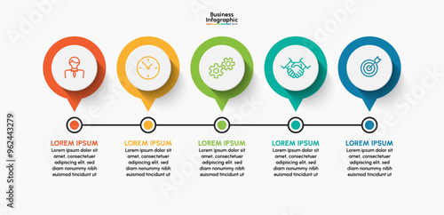 Business infographic design background template