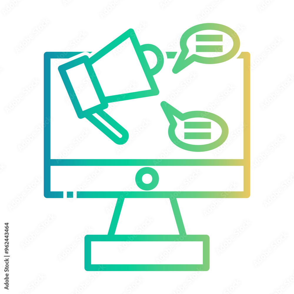 online trading marketing Line Gradient Icon online trading marketing Line Gradient Icon