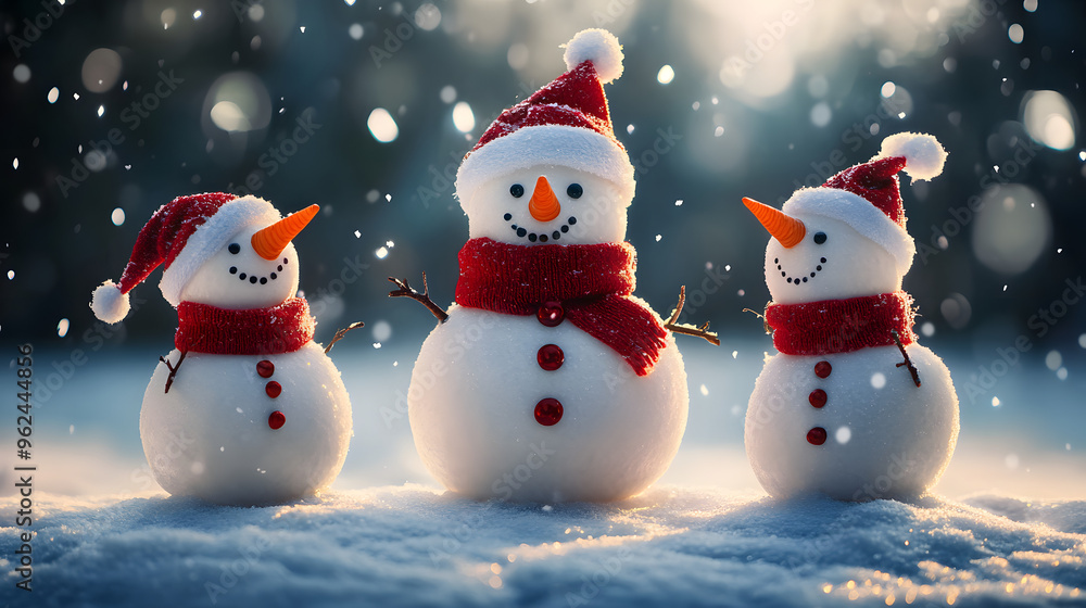 Fototapeta premium Cute Snowman chrismas