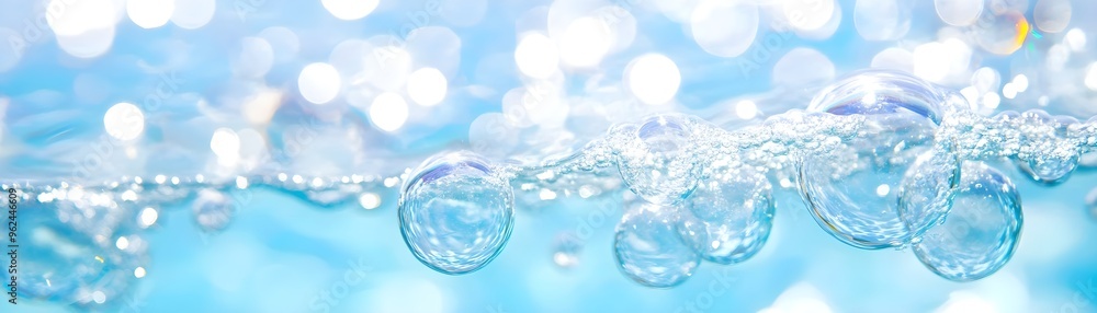 Water Bubbles Abstract Background Blue Texture Water Bubbles Abstract Background Blue Texture