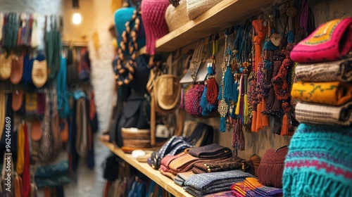 Ethical fashion accessories displayed in a boutique, with a focus on eco-conscious and fair-trade products