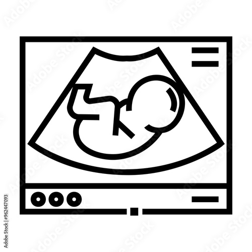 fetus scan Line Icon