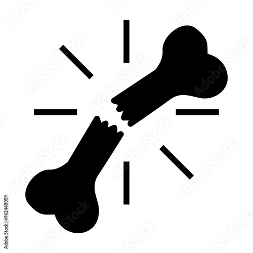broken bone Solid icon