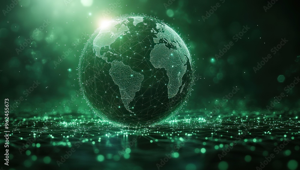 Digital Globe with Network Digital Globe with Network