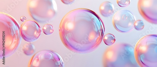 Abstract Pink and Purple Bubbles Background